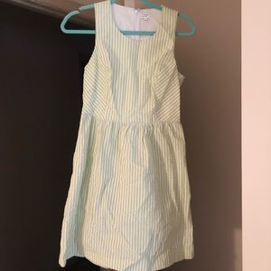 Crown & Ivy green striped dress